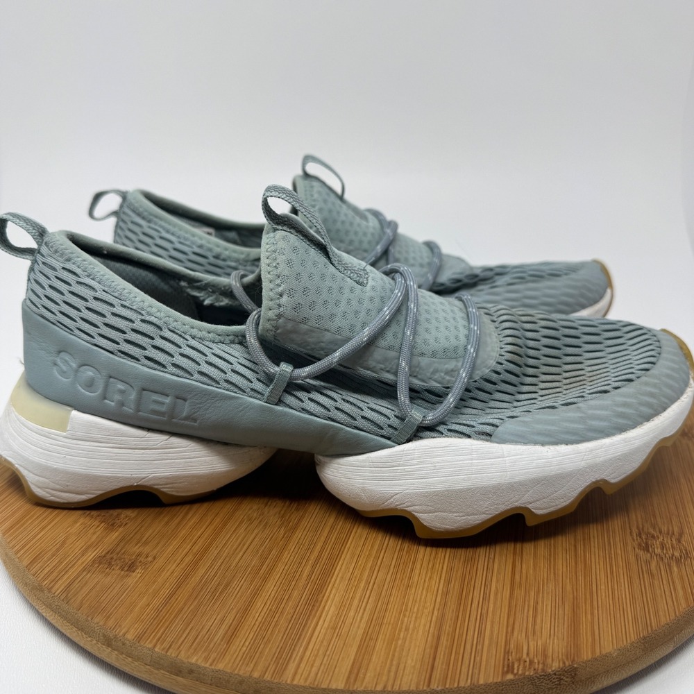 Sorel Kinetic Impact Lace Sneakers Blue Mesh Leather NL4694-461 Womens 7.5 - Picture 6 of 10